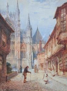 Figures In The Shambles, York Minster Beyond Figures In The Shambles, York Minster Beyond