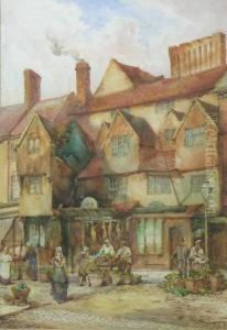 A Busy Street Market by Charles Rousse