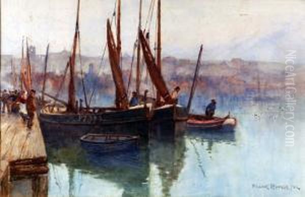Fishing Boats Moored At Penzance Harbour - view 1