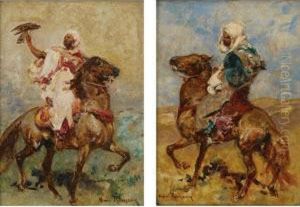Two North Africans On Horseback by Henri Julien Rousseau