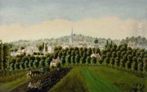 Vue De Billancourt Et Bas Meudon, Effet De Brume by Henri Julien Rousseau