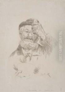 A Bearded Man Eating Soup by Jean-Jacques Rousseau