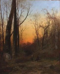 Peasants In The Forest by Nicolas Rousseau
