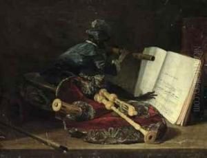 The Monkey Musician by Philippe Rousseau