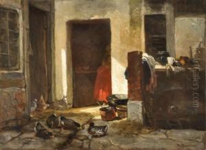 Patio De Granja by Philippe Rousseau