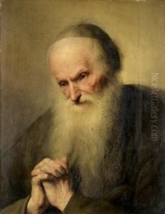 An Elderly Bearded Man In Prayer An Elderly Bearded Man In Prayer