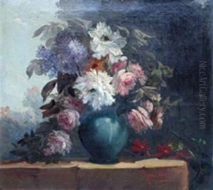 Bouquet De Fleurs Sur Un Entablement. Bouquet De Fleurs Sur Un Entablement.