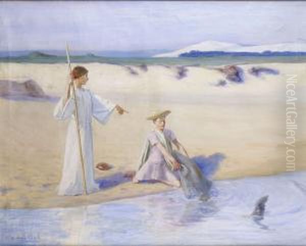 Scene Symboliste Sur La Plage - view 1