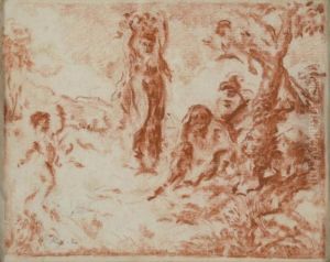 Porteuse Et Enfant Dans La Campagne by Ker Xavier Roussel
