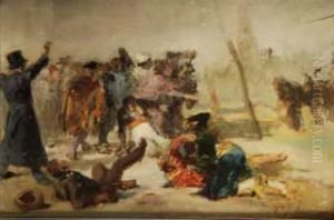 Pelea De Carnaval by Francisco Amerigo Rouvier