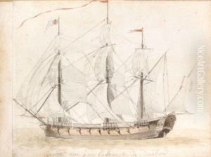 Corvette Vue Par La Hanche De Babord by Joseph Roux