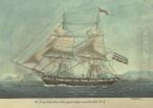 A Collection Of Mediterranean Shipping Scenes by Antoine Roux De Royat