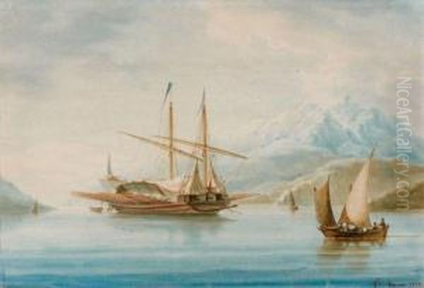 Galeasse Dans Une Baie - view 1