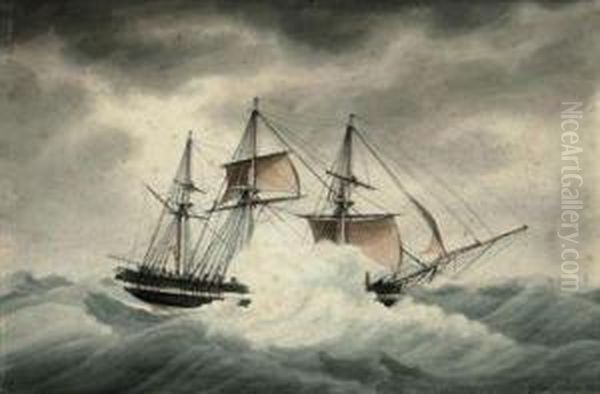 Le Grand Corneille
Under Reduced Sail In Stormy Weather - view 1