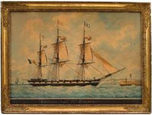 The Ship Cherence by Francois-Joseph-Frederic Roux
