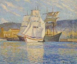 Les Voiliers A Quai by Georges Roux