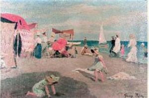 Apres-midi A La Plage by Georges Roux