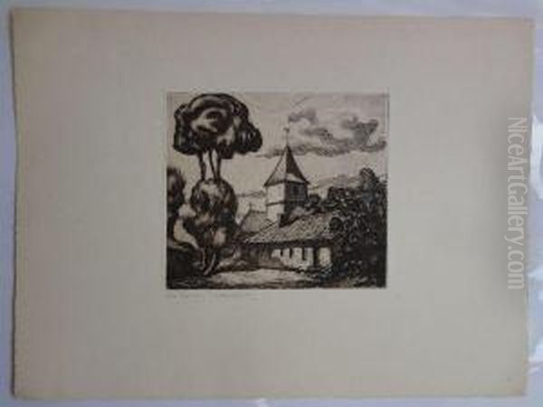 [cour De Ferme ; Eglise De Campagne]. - view 1