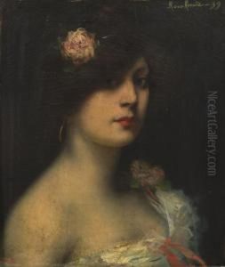 Portrait Of A Lady by Antonin Roux-Renard