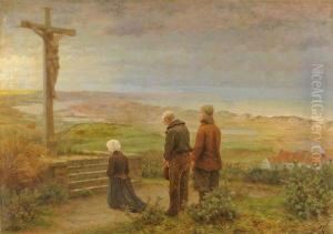 Devant Le Calvaire by Henri Rovel