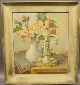 Roses And Candlestick