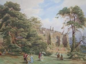 Berkeley Castle From The Slopes by George Row Clarke