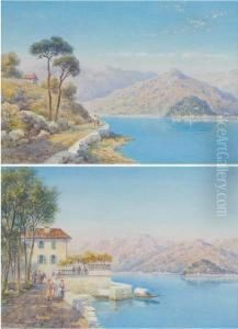 Vue Du Lacde Come by Claude Hamilton Rowbotham