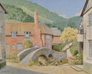 The Pack Horse Bridge by Thomas Charles Leeson Rowbotham