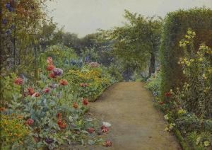 The Garden At Blair With Oriental Poppies by Ernest Arthur Rowe