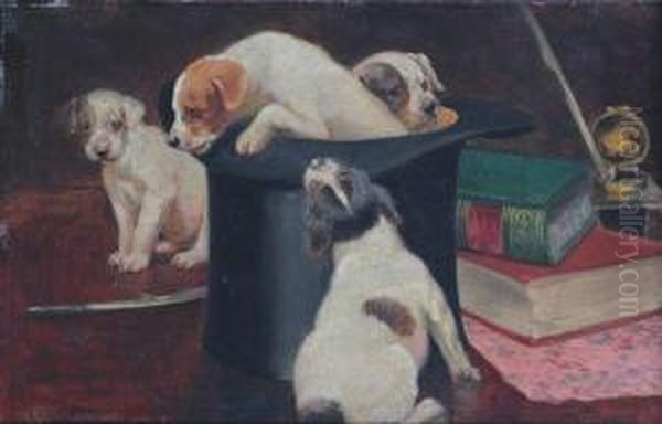 Puppies And Top Hat - view 1