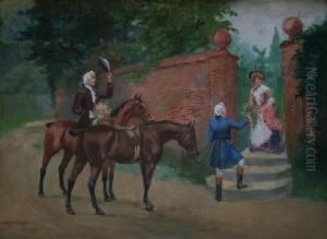 Gallant Suitors; Elegant Riders by George Derville Rowlandson
