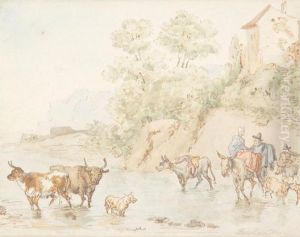River Crossing by Thomas Rowlandson