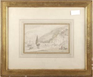 Lynmouth On The Coast Of North Devon by Thomas Rowlandson