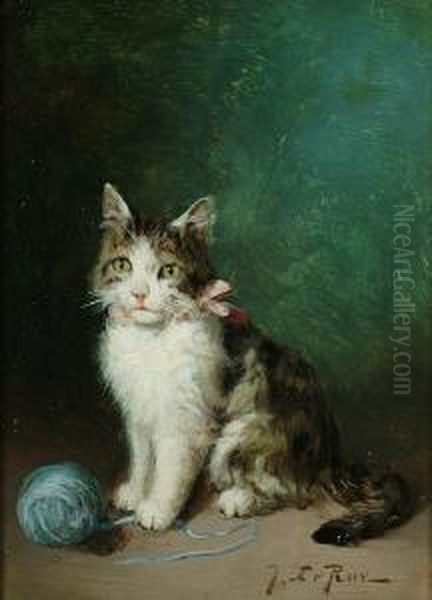 A Cat With A Ball Of Wool - view 1