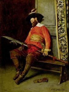 Sleeping Watchman by Ferdinand Victor Leon Roybet