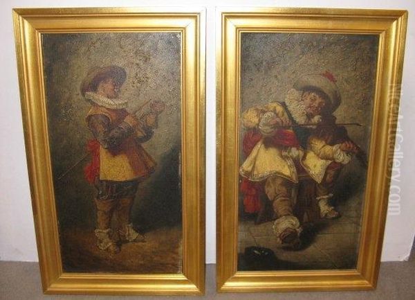 Le Violoniste Et Homme A La Canne - view 1