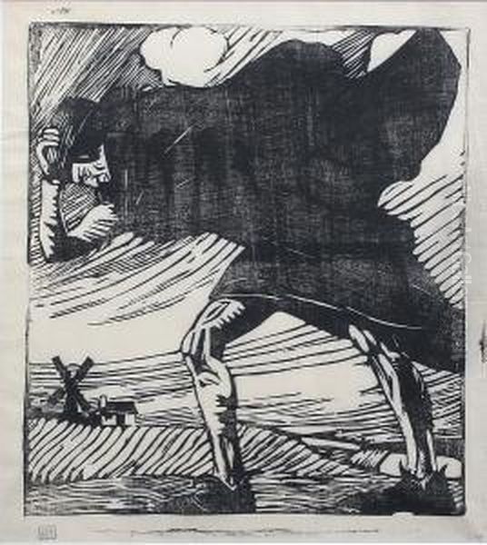 Man With The Wind In His Cloak - view 1
