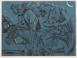 Holy Family - Flight Into Egypt by Mabel A. Royds