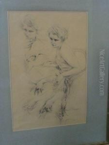 Etudes De Femme Assise by Henri Royer