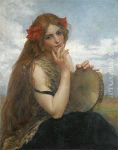 Femme Au Tambourin by Lionel Noel Royer