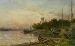 River Landscape by Jules Rozier