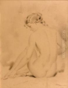 Etude De Femme Nue, Vue De Dos by Vladimir Rozmainski