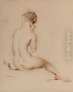 Jeune Femme Vue De Dos by Vladimir Rozmainsky