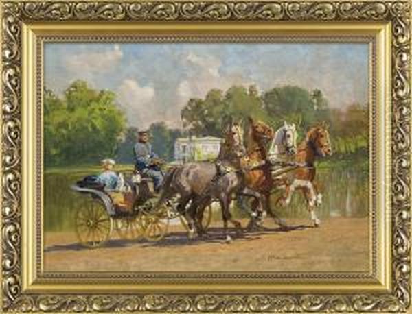 Drive In A Carriage In Four Horses - view 1