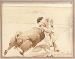 Torero Con Capote by Carlos Ruano Llopis