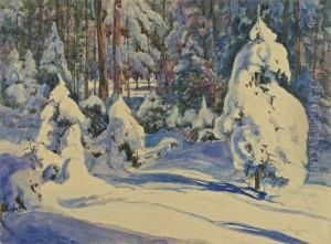 Forest In Snow by Jan Rubczak