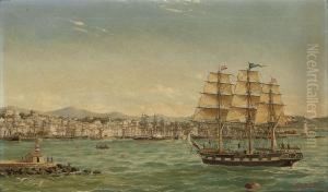 The Three Master Adria Entering Gorizia Harbour The Three Master Adria Entering Gorizia Harbour