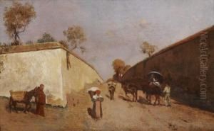 Sudliche Strasenszene by Franz Leo Ruben