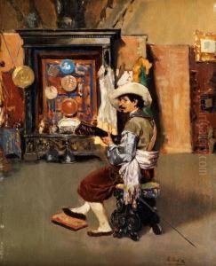 Der Gitarrenspieler by Franz Leo Ruben