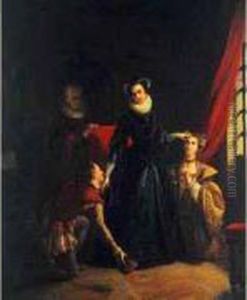 Marie Stuart Au Chateau De Lochleven.